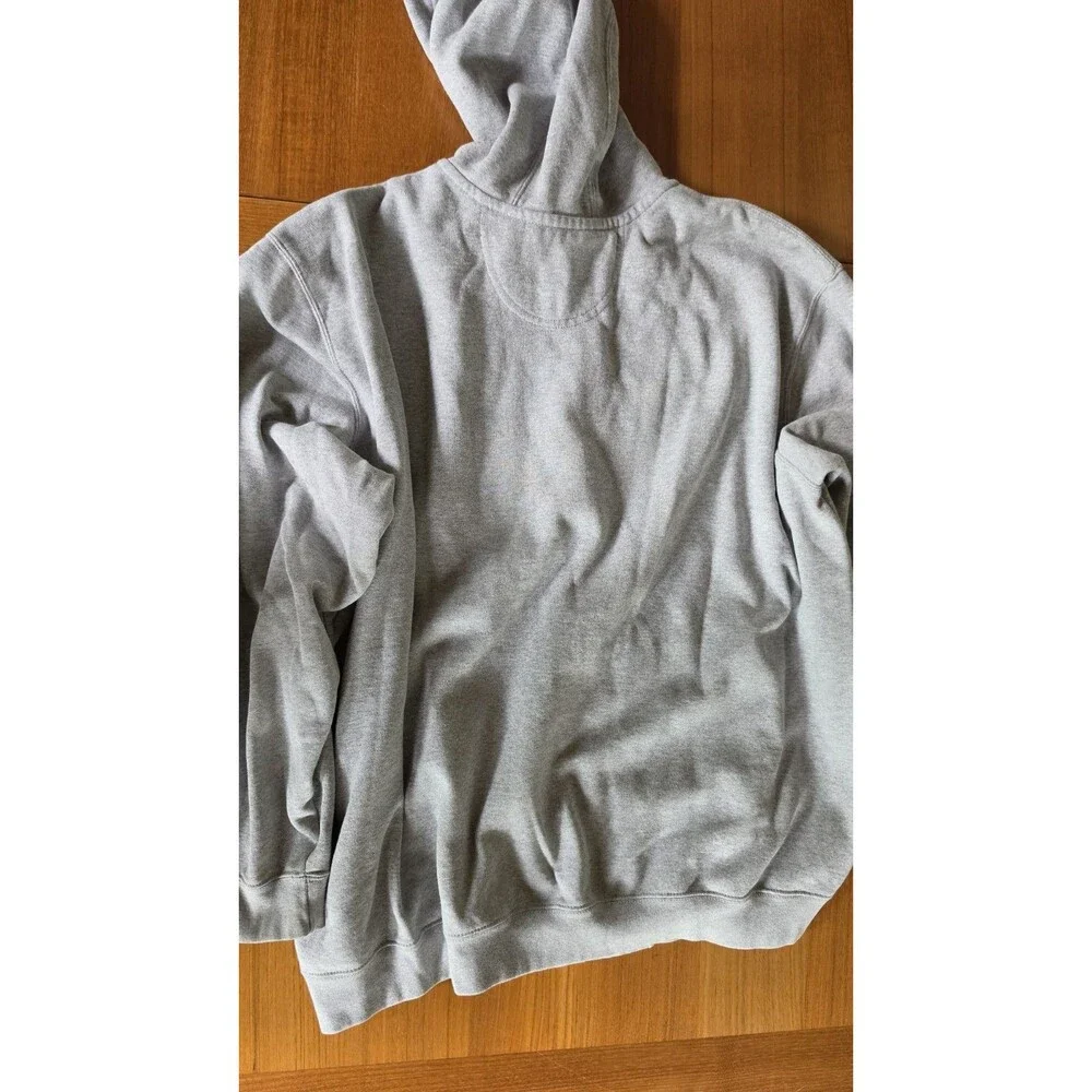 Carhartt Men's Grey Hooded Jacket Size 3XL Loose Fit